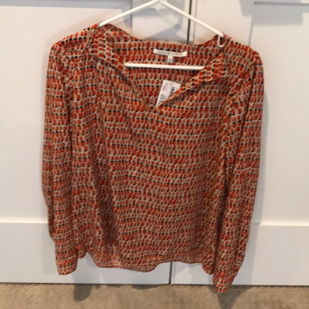 Orange dot Creative Concepts long sleeve blouse